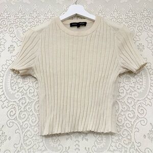 Proenza Schouler Ribbed Wool Crop Top
